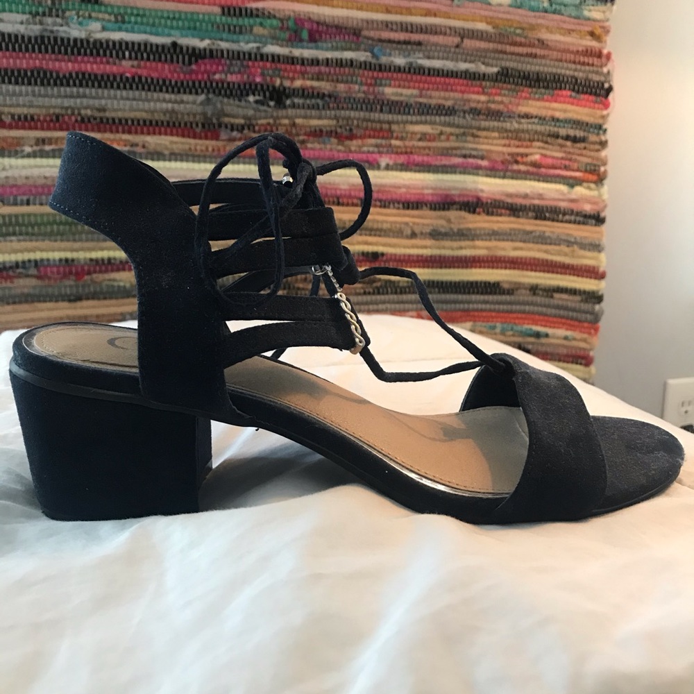 Cute small healed blue shoes